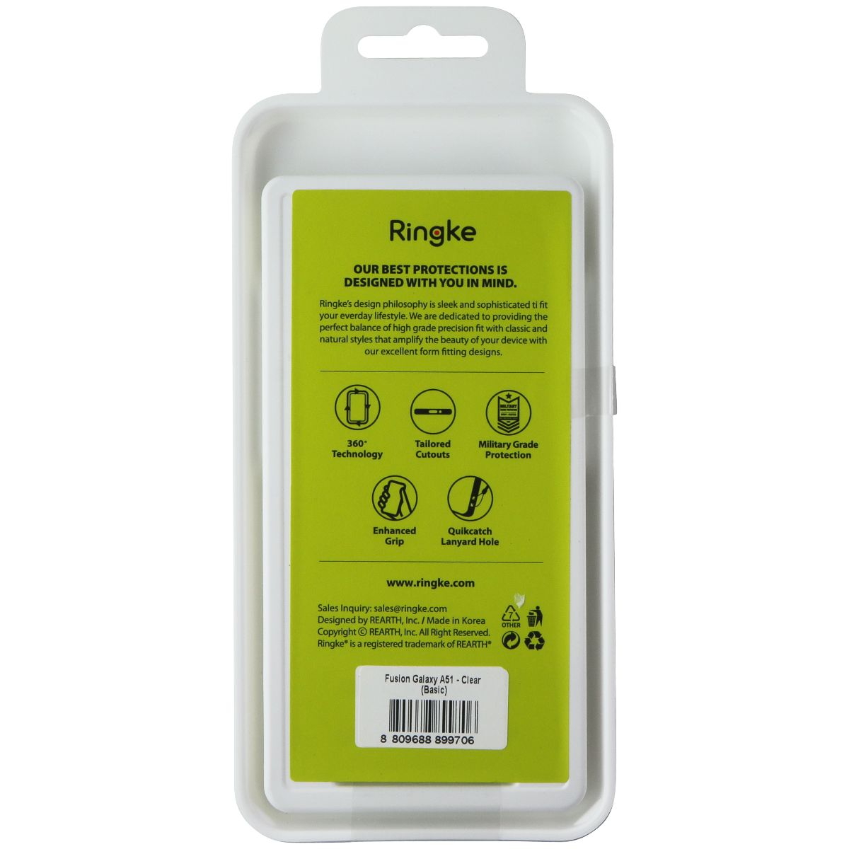Ringke Fusion Series Hard Case for Samsung Galaxy A51 - Clear Cell Phone - Cases, Covers & Skins Ringke - Simple Cell Bulk Wholesale Pricing - USA Seller