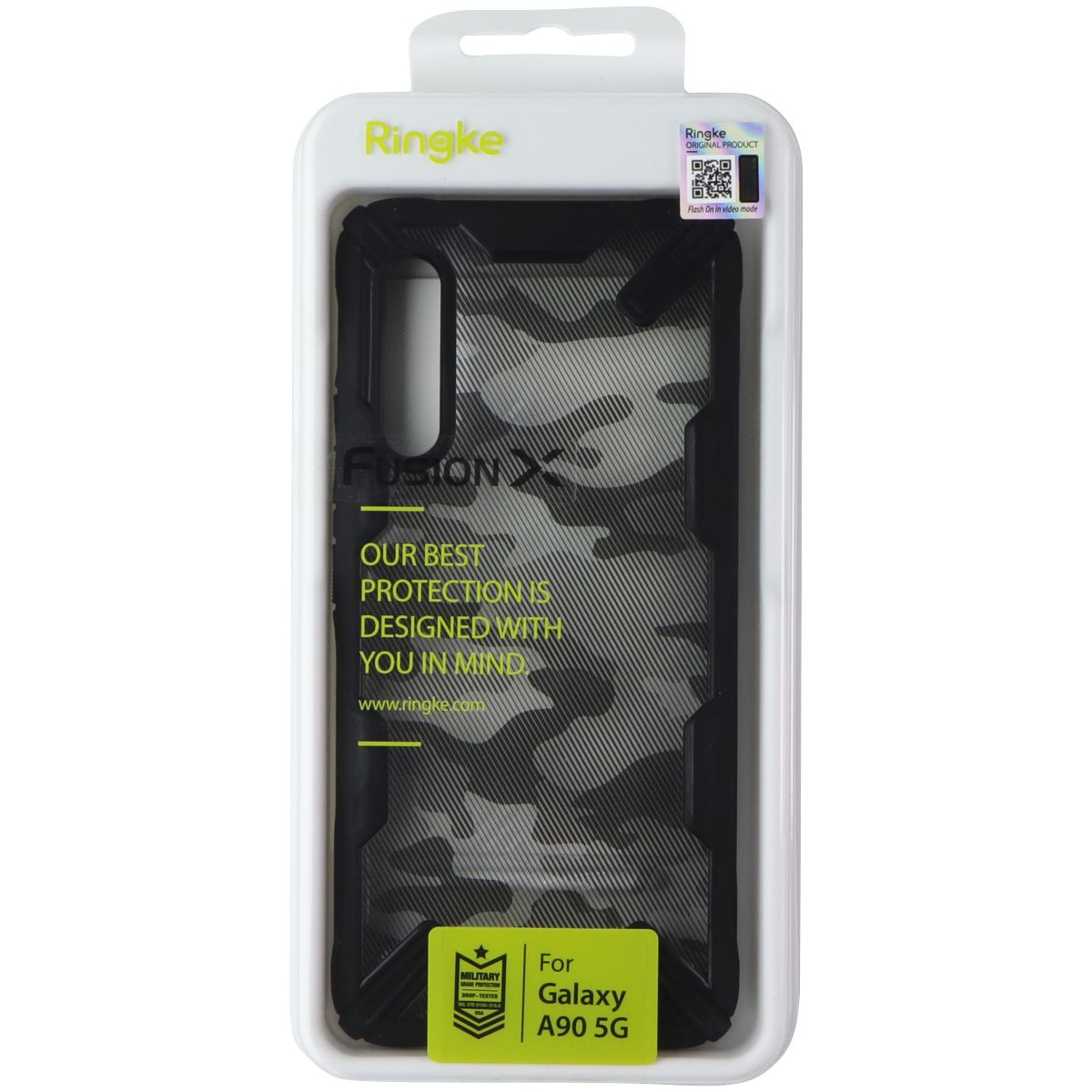 Ringke Fusion X Series Case for Samsung Galaxy A90 5G - Camo Black Cell Phone - Cases, Covers & Skins Ringke - Simple Cell Bulk Wholesale Pricing - USA Seller