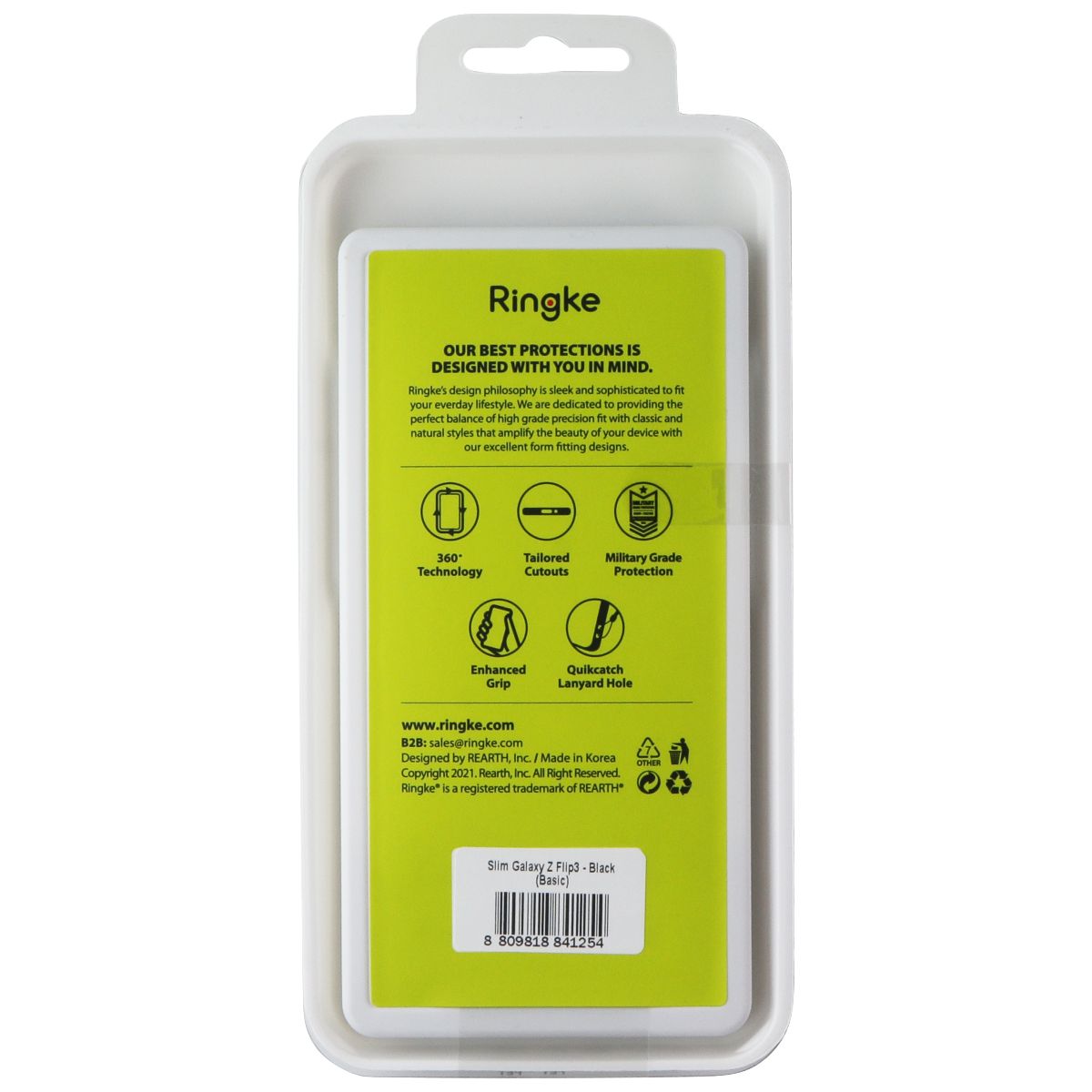 Ringke Slim Series Case for Samsung Galaxy Z Flip3 5G - Black Cell Phone - Cases, Covers & Skins Ringke - Simple Cell Bulk Wholesale Pricing - USA Seller
