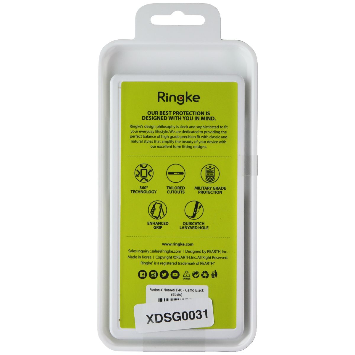 Ringke Fusion X Series Case for Huawei P40 - Camo Black