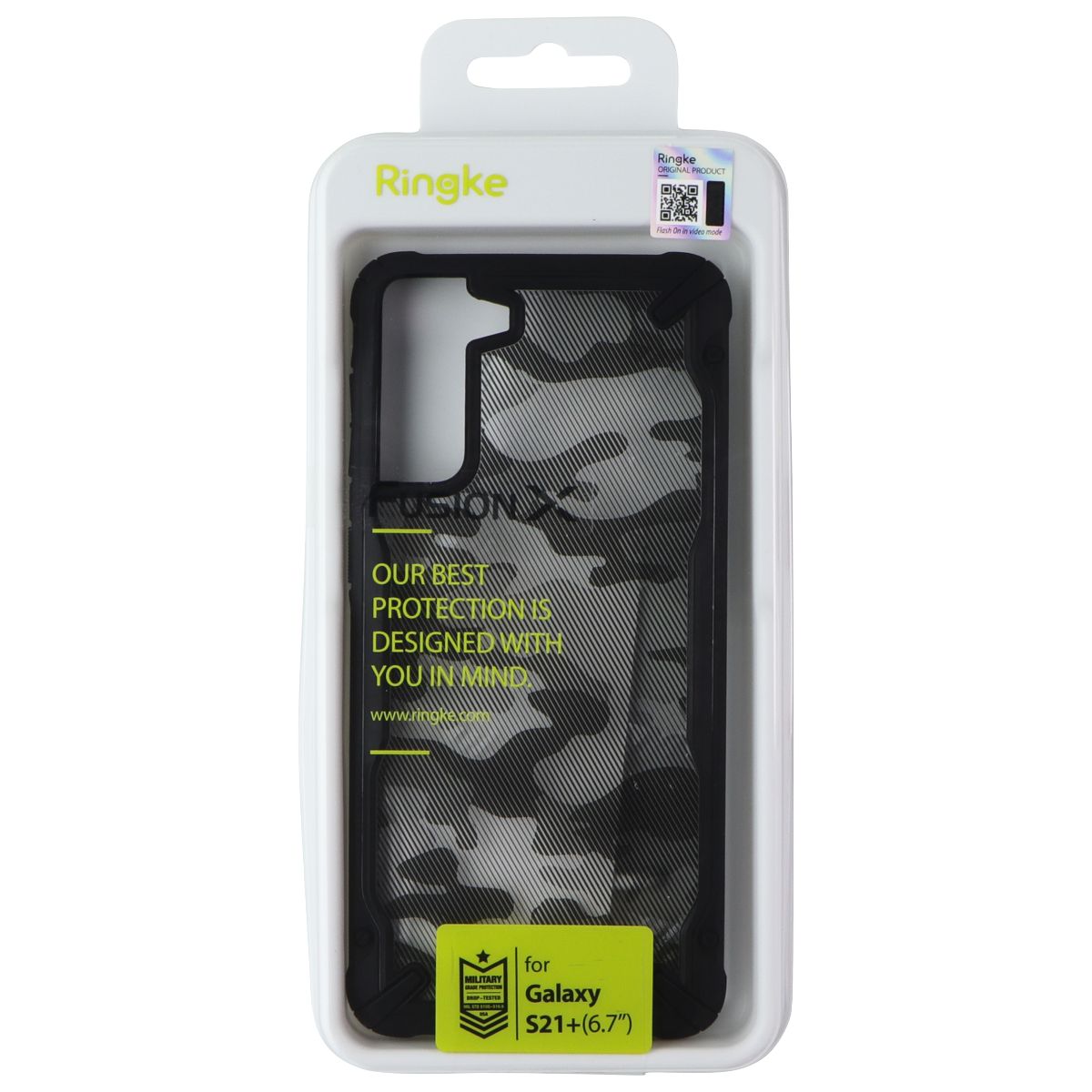 Ringke Fusion X Series Case for Samsung Galaxy S21+ (Plus) - Black Camo Cell Phone - Cases, Covers & Skins Ringke - Simple Cell Bulk Wholesale Pricing - USA Seller