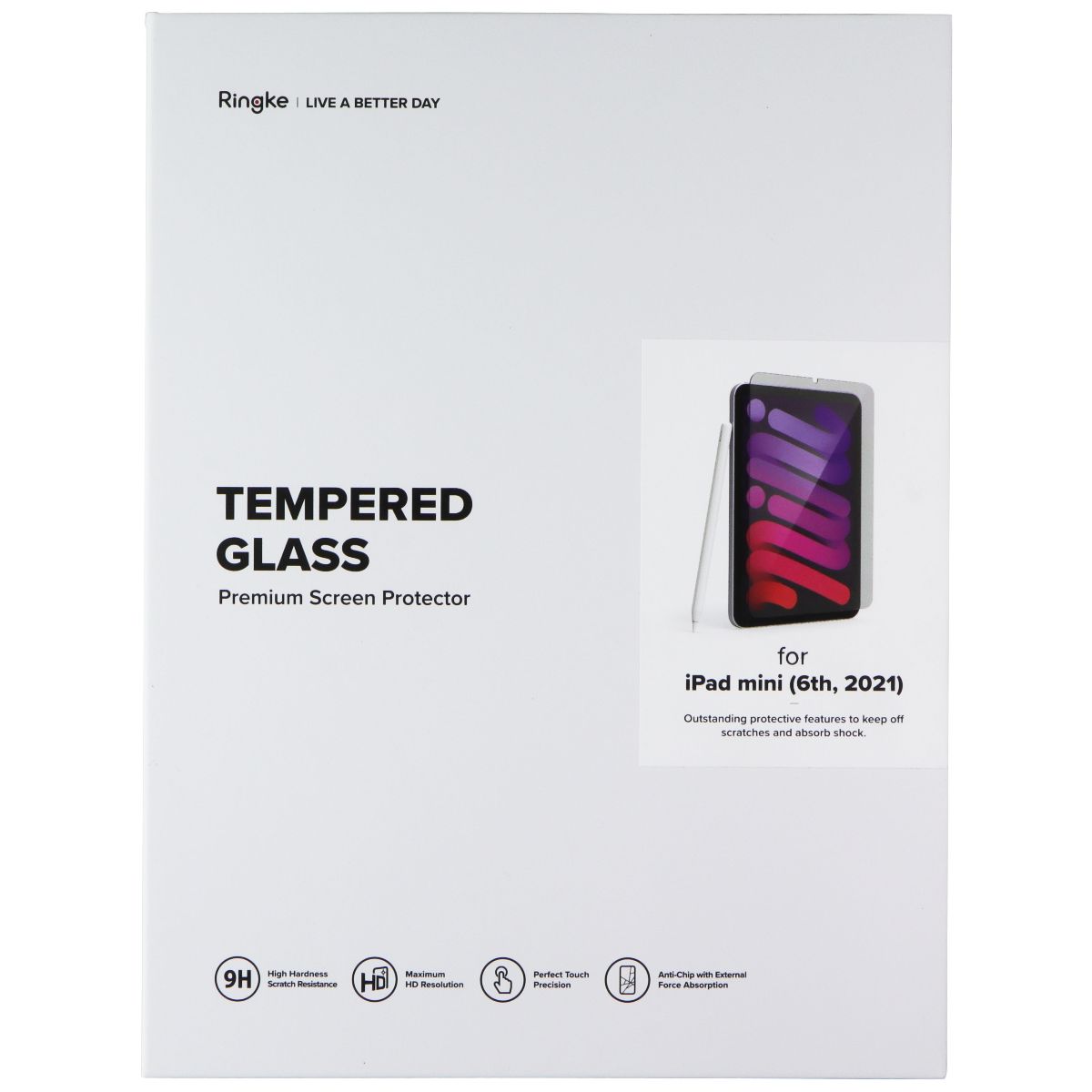 Ringke Tempered Glass Screen Protector for iPad mini (6th Gen, 2021) - Clear iPad/Tablet Accessories - Screen Protectors Ringke - Simple Cell Bulk Wholesale Pricing - USA Seller