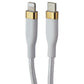 S. Simple (10-Ft) USB-C to 8-Pin Tough-Knit Braided Cable - White/Gold Cell Phone - Cables & Adapters S. Simple    - Simple Cell Bulk Wholesale Pricing - USA Seller