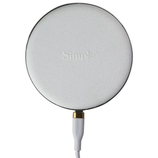 Simple (15W) USB-C POWER Wireless Charger Pad - White/Gold Cell Phone - Chargers & Cradles S. Simple - Simple Cell Bulk Wholesale Pricing - USA Seller