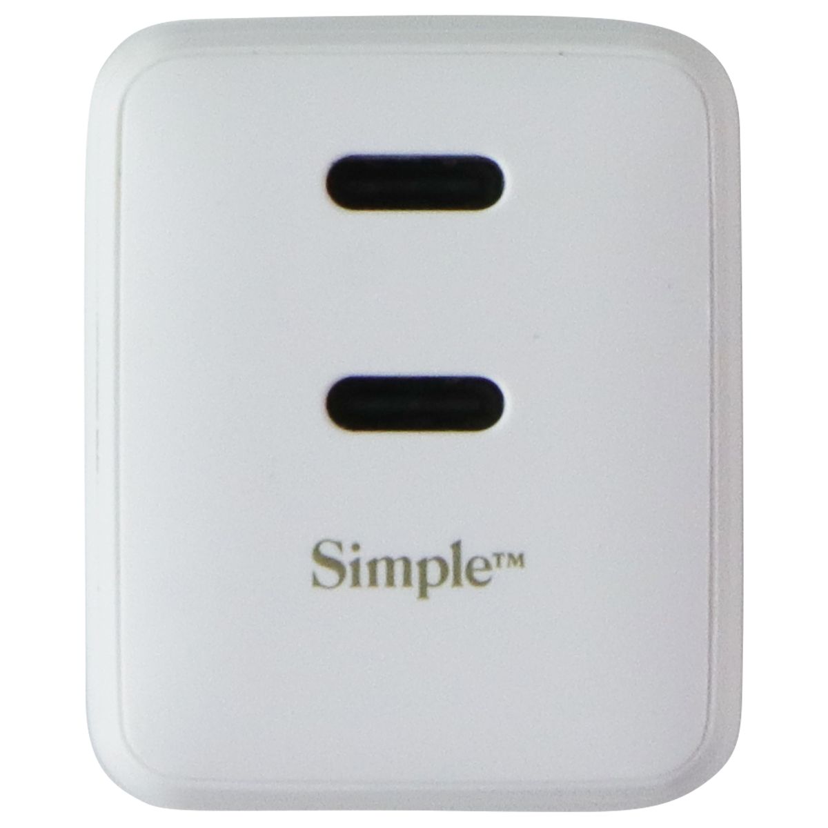 S. Simple (60W) Dual USB-C GaN Powered Folding Wall Charger - White (581231) Cell Phone - Cables & Adapters S. Simple - Simple Cell Bulk Wholesale Pricing - USA Seller