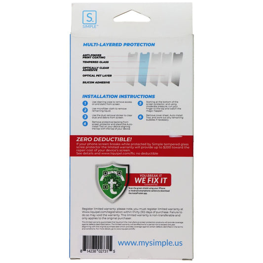 S. Simple Glass Screen Protector for Apple iPhone 14 Pro Max Cell Phone - Screen Protectors S. Simple - Simple Cell Bulk Wholesale Pricing - USA Seller