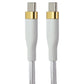S. Simple (10-Ft) USB-C to USB-C Tough-Knit Braided Cable - White/Gold Cell Phone - Cables & Adapters S. Simple - Simple Cell Bulk Wholesale Pricing - USA Seller