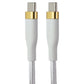 S. Simple (10-Ft) USB-C to USB-C Tough-Knit Braided Cable - White/Gold Cell Phone - Cables & Adapters S. Simple - Simple Cell Bulk Wholesale Pricing - USA Seller