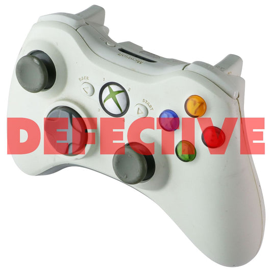 Microsoft Xbox 360 Wireless Controller - White (WC01) Gaming/Console - Controllers & Attachments Microsoft - Simple Cell Bulk Wholesale Pricing - USA Seller