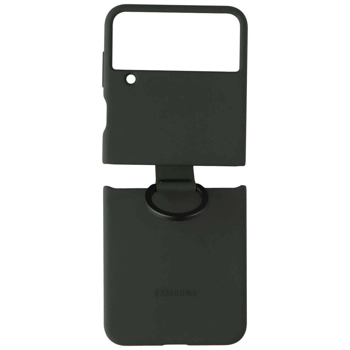SAMSUNG Official Silicone Cover Case with Ring for Galaxy Z Flip 4 - Green Cell Phone - Cases, Covers & Skins Samsung - Simple Cell Bulk Wholesale Pricing - USA Seller