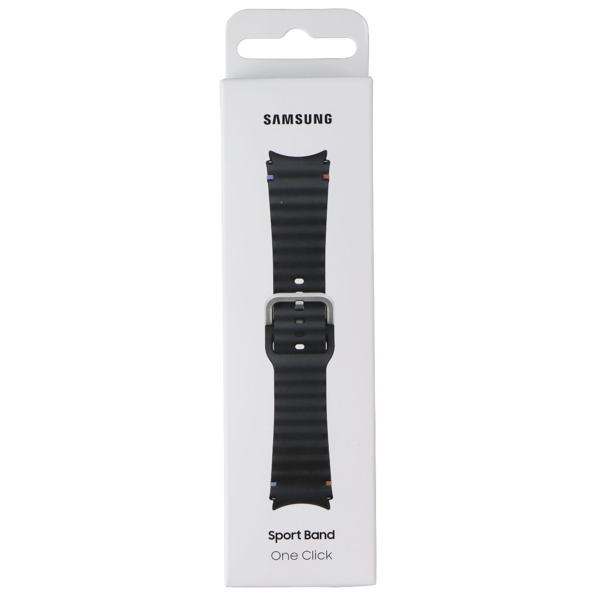 Samsung One Click Sport Band for Galaxy Watch4, 5, and 6 - Black (20mm, M/L) Smart Watch Accessories - Watch Bands Samsung - Simple Cell Bulk Wholesale Pricing - USA Seller