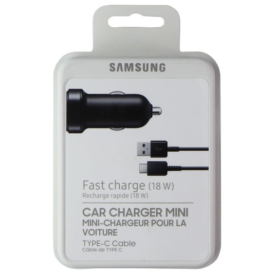 Samsung Fast Charge (18W) Car Charger Mini with USB-C to USB-A Cable - Black Cell Phone - Chargers & Cradles Samsung    - Simple Cell Bulk Wholesale Pricing - USA Seller