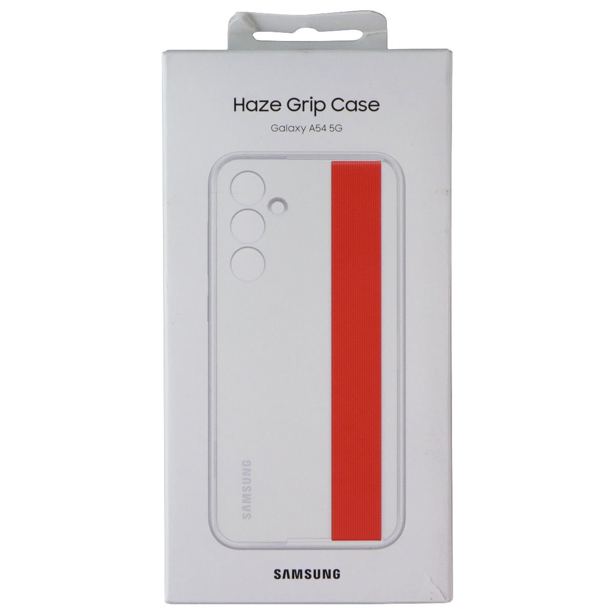 Samsung Official Haze Grip Case for Galaxy A54 5G - White/Orange Cell Phone - Cases, Covers & Skins Samsung - Simple Cell Bulk Wholesale Pricing - USA Seller