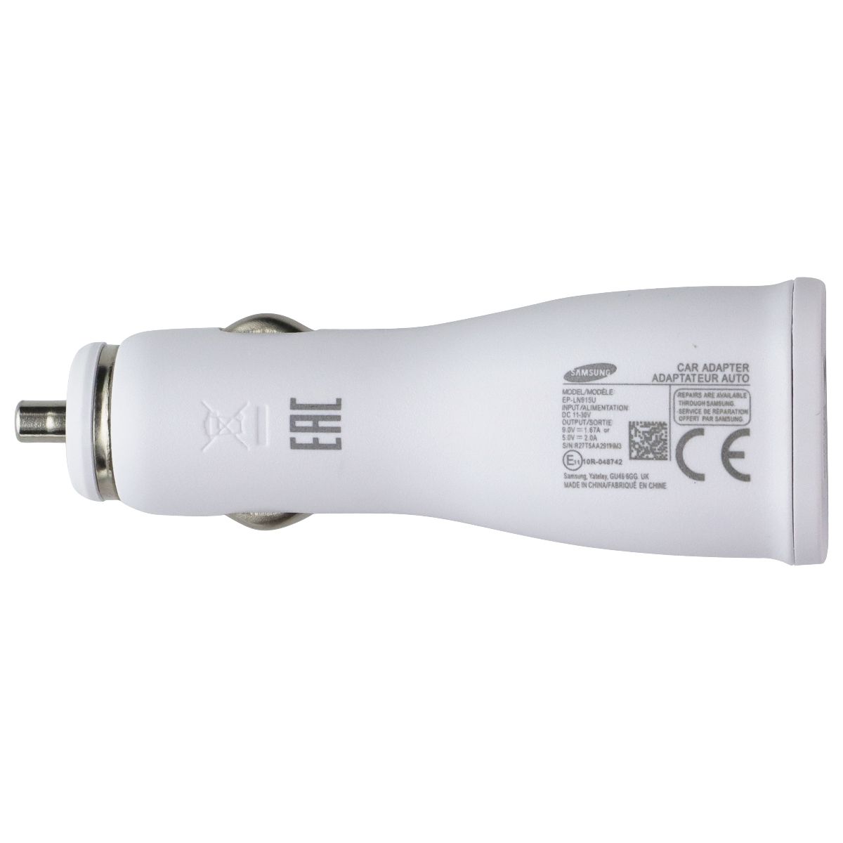 Samsung Adaptive Fast Charging USB Car Adapter - 5V/2V White (EP-LN915U) Cell Phone - Cables & Adapters Samsung - Simple Cell Bulk Wholesale Pricing - USA Seller