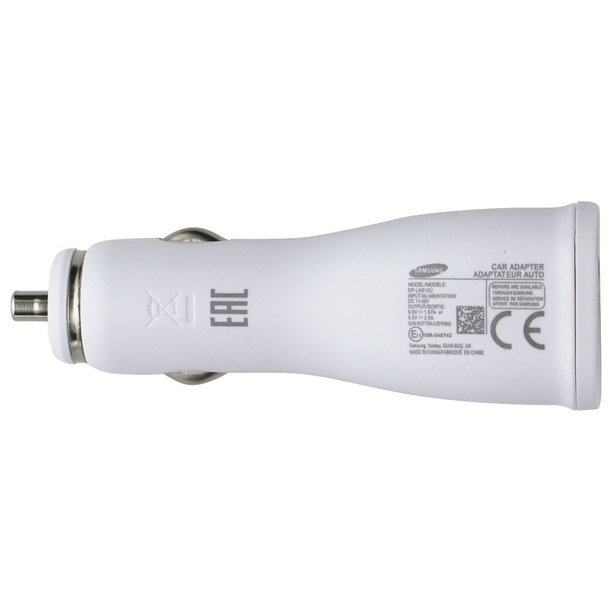 Samsung Adaptive Fast Charging USB Car Adapter - 5V/2V White (EP-LN915U)