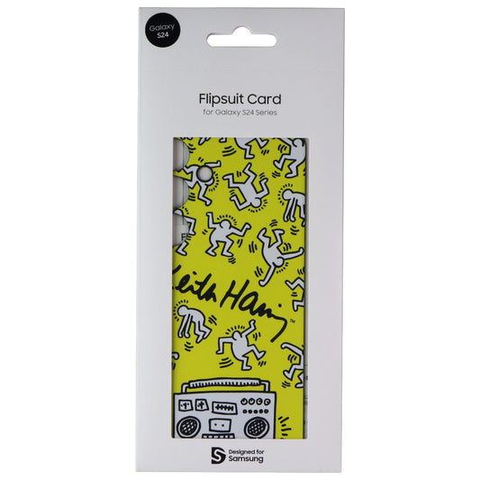 Samsung Interactive Flipsuit Card for Galaxy S24 - Keith Haring Yellow Cell Phone - Cases, Covers & Skins Samsung - Simple Cell Bulk Wholesale Pricing - USA Seller