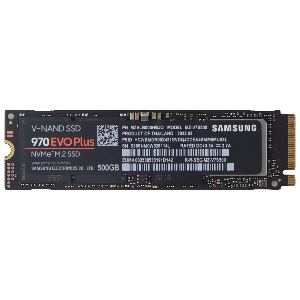 Samsung 970 EVO Plus SSD 500GB M.2 NVMe Internal Solid State V-NAND Drive Digital Storage - Internal Hard Disk Drives, HDD Samsung - Simple Cell Bulk Wholesale Pricing - USA Seller