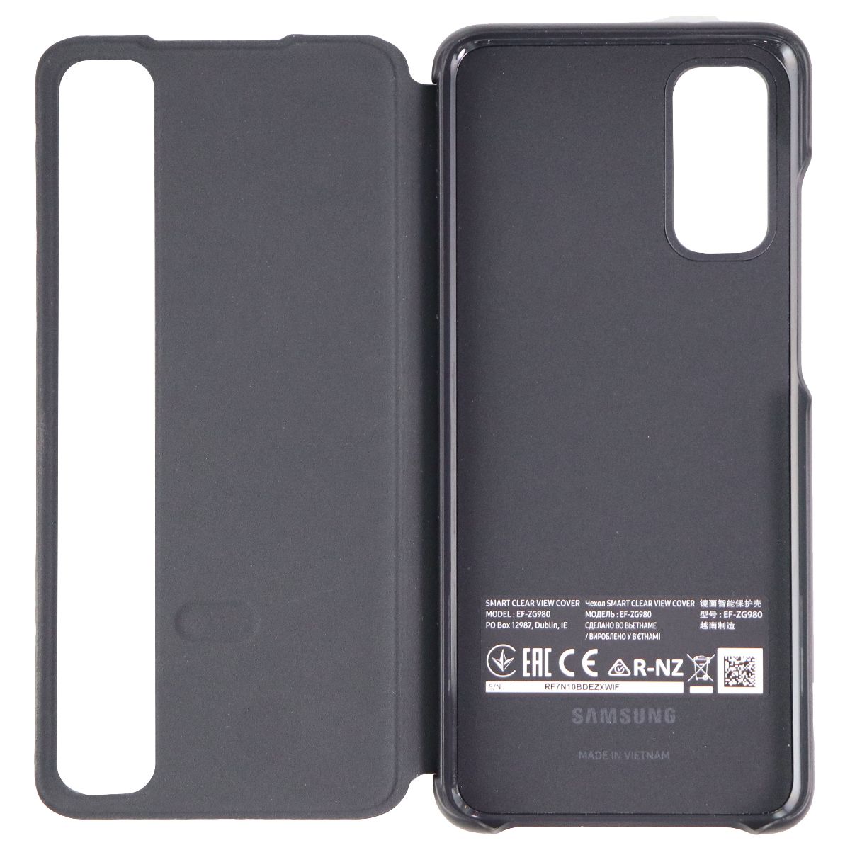 Samsung Smart Clear View Cover for Samsung Galaxy S20 / S20 5G - Black