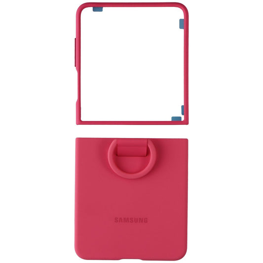 Samsung Official Ring Case (Silicone) for Galaxy Z Flip7 - Coral Red Cell Phone - Cases, Covers & Skins Samsung - Simple Cell Bulk Wholesale Pricing - USA Seller