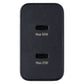 Samsung (50W) Power Adapter Duo USB-C Wall Charger with Cable - Black (EP-T5020) Cell Phone - Cables & Adapters Samsung - Simple Cell Bulk Wholesale Pricing - USA Seller