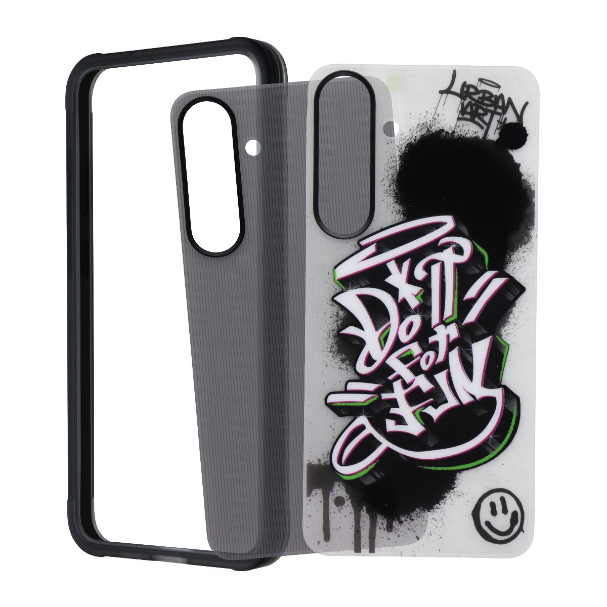 Samsung Flipsuit Rugged Case for Galaxy S25+ (Plus) - Black/Urban Art Graffiti Cell Phone - Cases, Covers & Skins Samsung - Simple Cell Bulk Wholesale Pricing - USA Seller