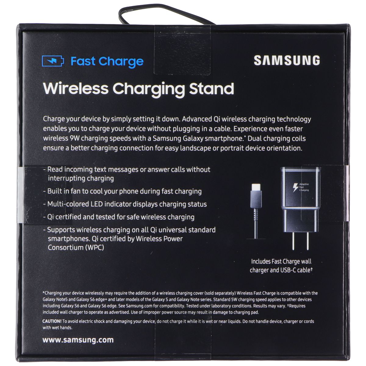 Samsung Fast Charge Wireless Charging Stand (2018 Model) - Blue Cell Phone - Chargers & Cradles Samsung - Simple Cell Bulk Wholesale Pricing - USA Seller