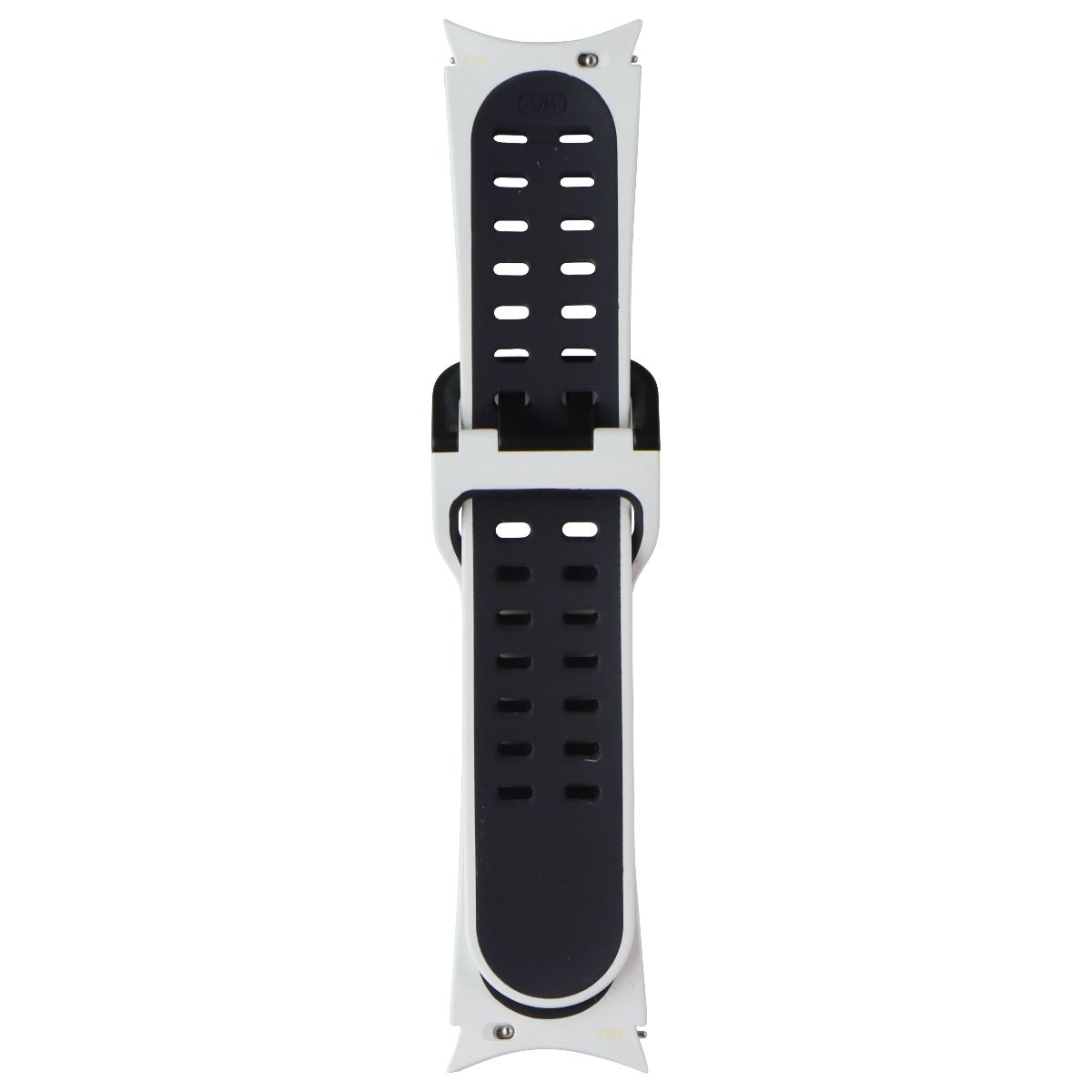 Samsung (20mm, S/M) Extreme Sport Band for Samsung Galaxy Watch4 - White/Black Smart Watch Accessories - Watch Bands Samsung - Simple Cell Bulk Wholesale Pricing - USA Seller