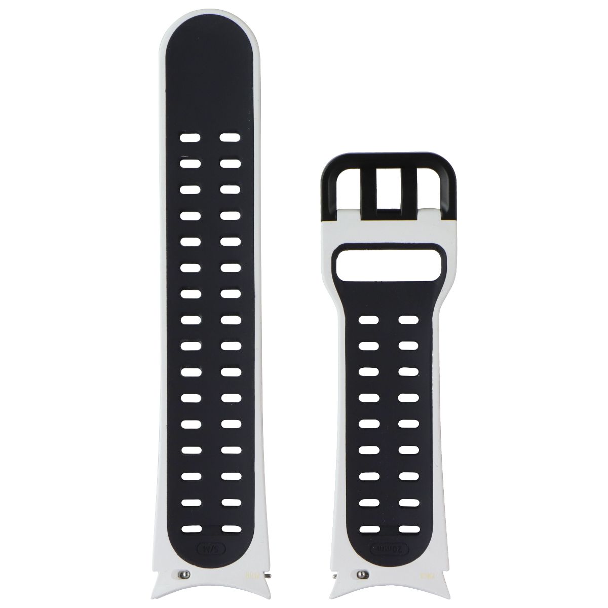 Samsung (20mm, S/M) Extreme Sport Band for Samsung Galaxy Watch4 - White/Black Smart Watch Accessories - Watch Bands Samsung - Simple Cell Bulk Wholesale Pricing - USA Seller