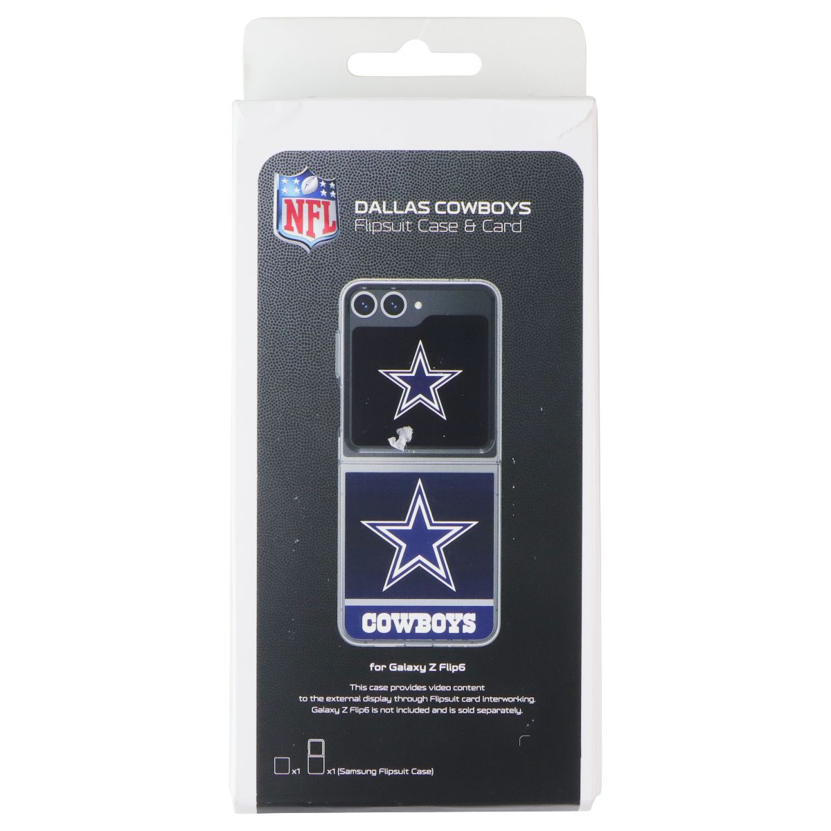 Samsung Official Flipsuit Case and Card for Galaxy Z Flip6 - NFL Dallas Cowboys Cell Phone - Cases, Covers & Skins Samsung - Simple Cell Bulk Wholesale Pricing - USA Seller
