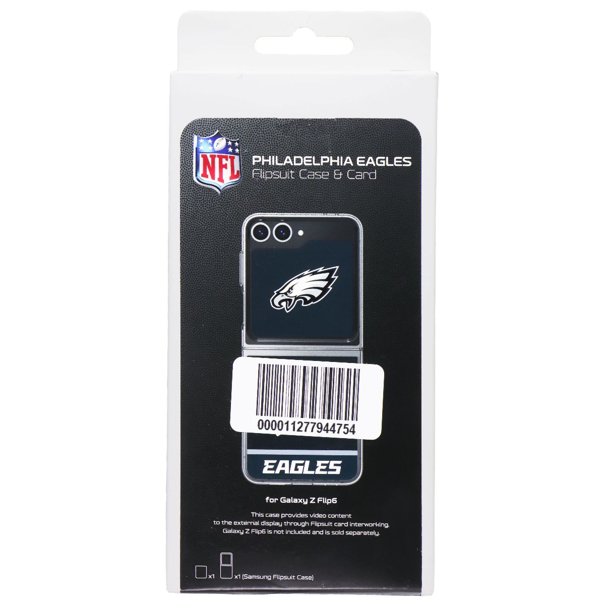 Samsung Flipsuit Case & Card for Galaxy Z Flip6 - NFL Philadelphia Eagles Cell Phone - Cases, Covers & Skins Samsung - Simple Cell Bulk Wholesale Pricing - USA Seller