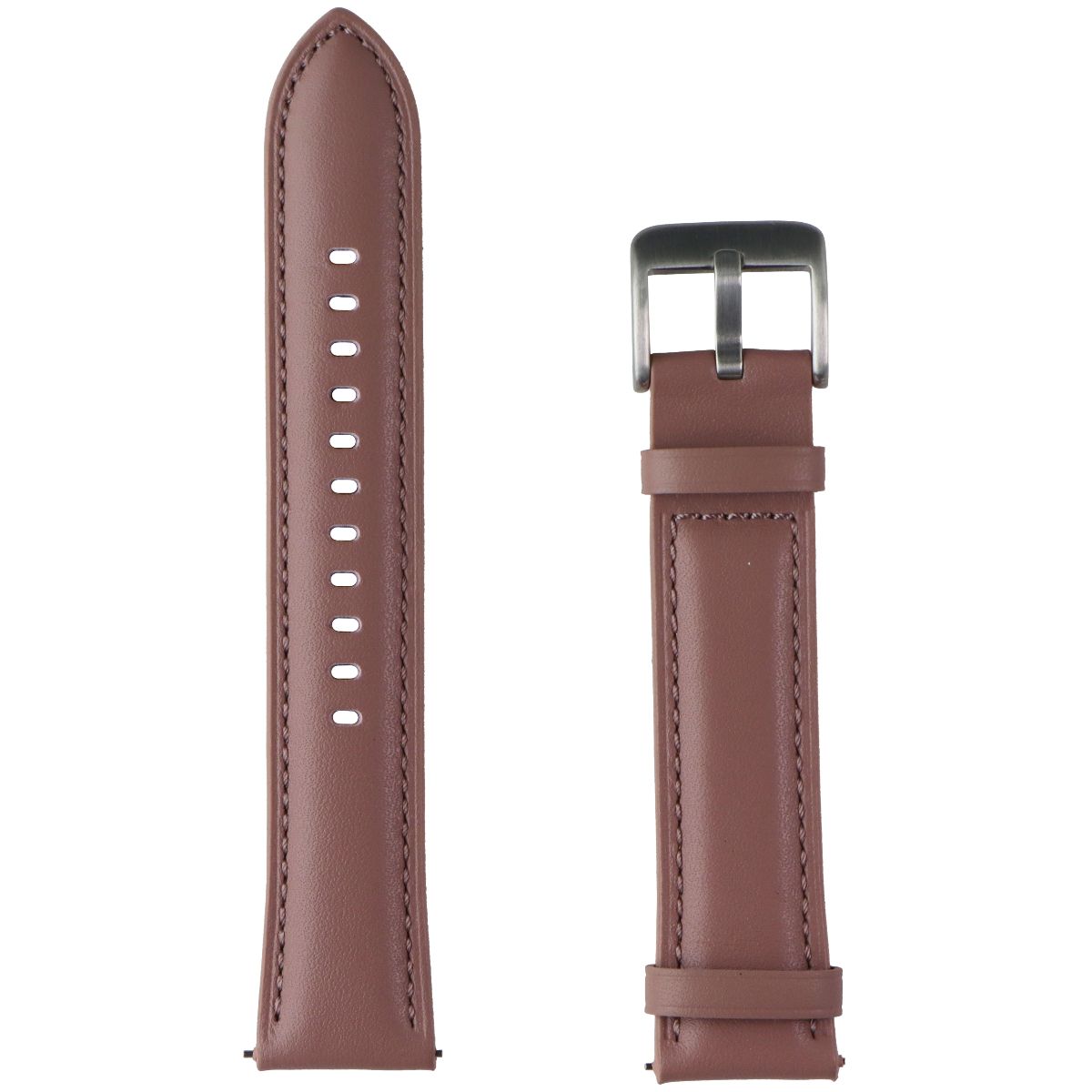Generic 20mm Genuine Leather Watch Band for 20mm Lugs - Pink Rose/Silver Smart Watch Accessories - Watch Bands Unbranded - Simple Cell Bulk Wholesale Pricing - USA Seller
