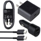 Samsung Ultimate Bundle Car Duo 40W + 25W Wall + 2 USB-C to USB-C Cables - Black