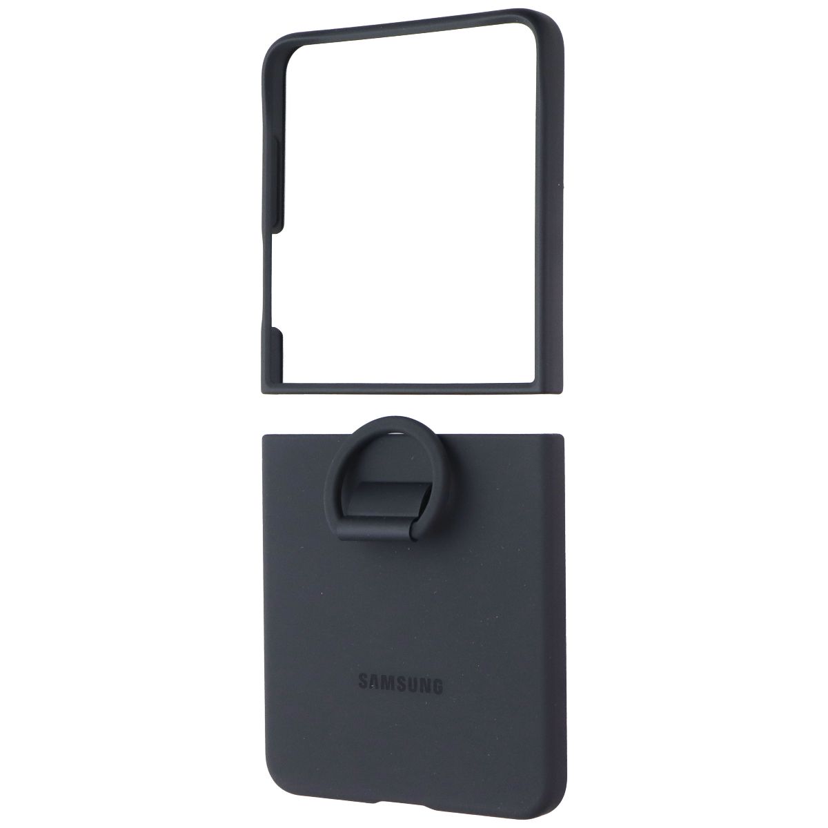 Samsung Official Silicone Ring Case for Samsung Galaxy Z Flip7 - Black Cell Phone - Cases, Covers & Skins Samsung - Simple Cell Bulk Wholesale Pricing - USA Seller