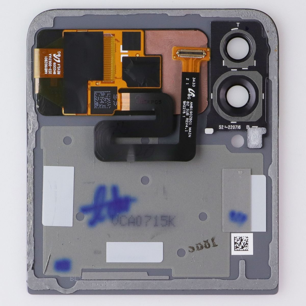 Repair Part OEM Pull Top Back Cover Glass/OLED for Galaxy Z Flip4 (F721) Purple