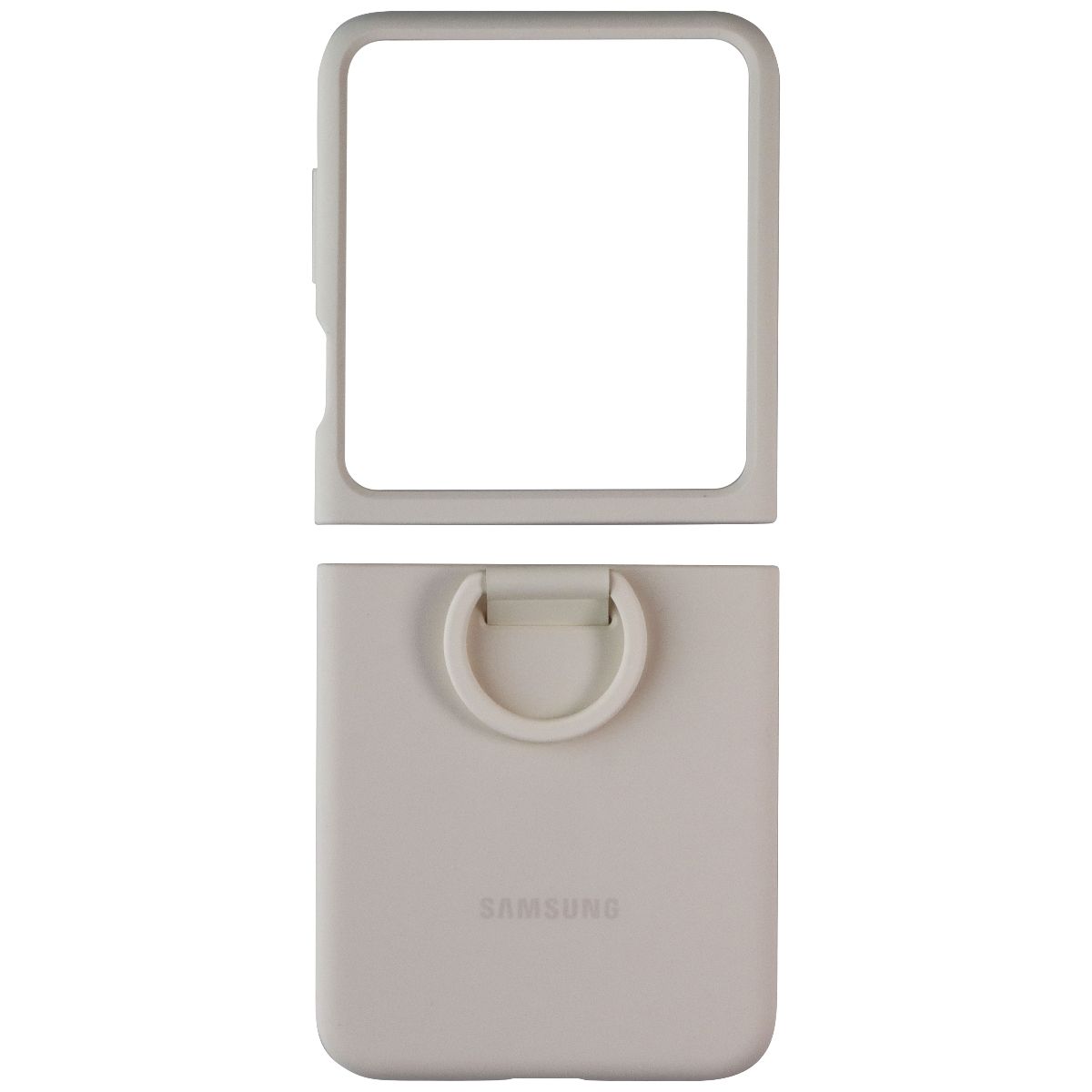 SAMSUNG Official Silicone Cover Case with Ring for Galaxy Z Flip5 - Cream Cell Phone - Cases, Covers & Skins Samsung - Simple Cell Bulk Wholesale Pricing - USA Seller