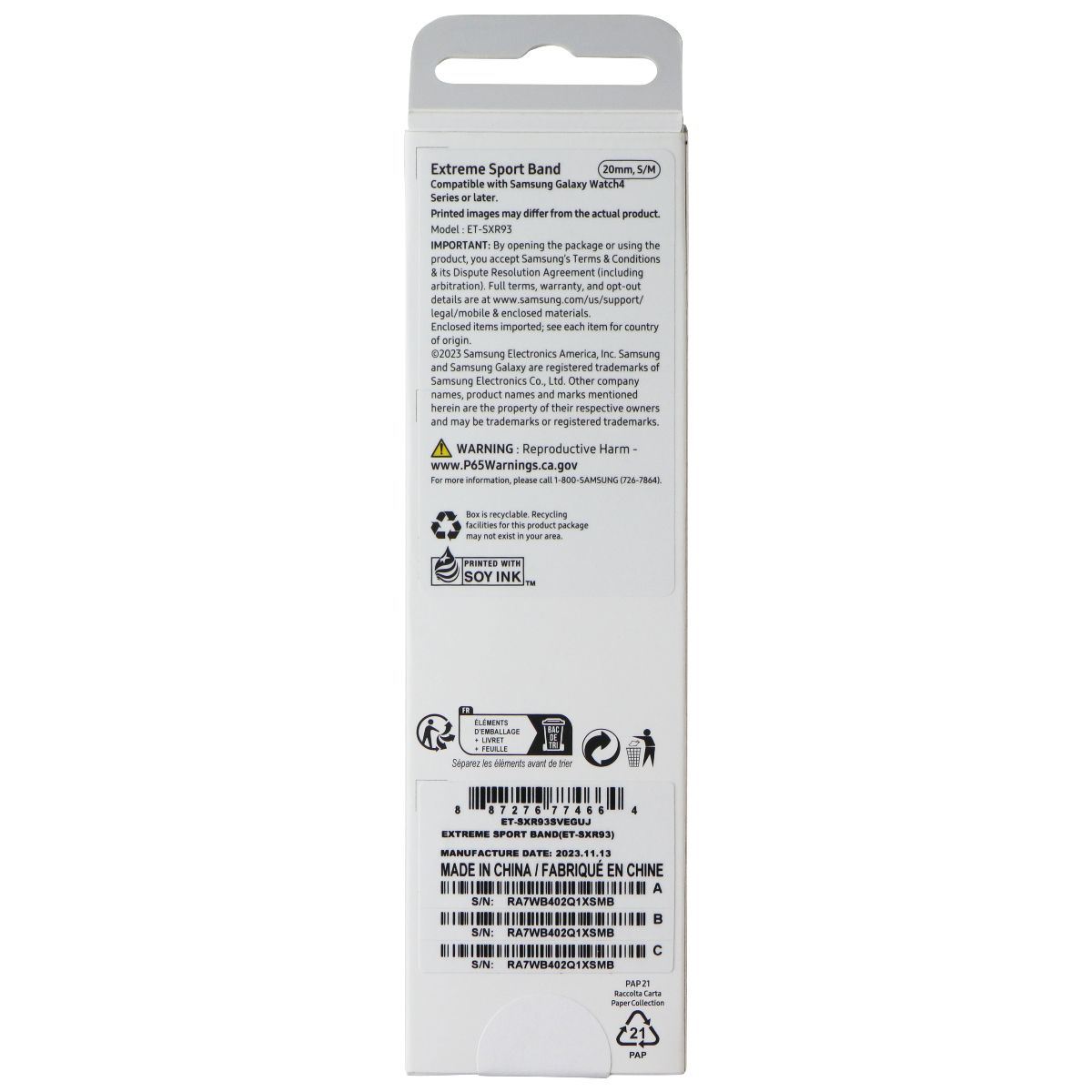 Samsung Extreme Sport Band for Galaxy Watch 4 or Later - Lavender (20mm, S/M) Smart Watch Accessories - Watch Bands Samsung - Simple Cell Bulk Wholesale Pricing - USA Seller