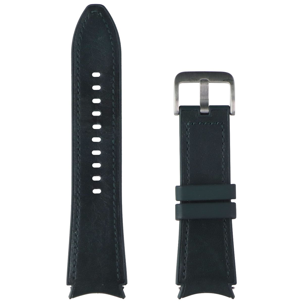 Samsung Hybrid Leather Band for Galaxy Watch4 & Later (20mm) S/M - Green Smart Watch Accessories - Watch Bands Samsung - Simple Cell Bulk Wholesale Pricing - USA Seller