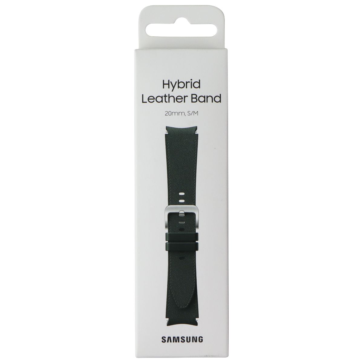 Samsung Hybrid Leather Band for Galaxy Watch4 & Later (20mm) S/M - Green Smart Watch Accessories - Watch Bands Samsung - Simple Cell Bulk Wholesale Pricing - USA Seller