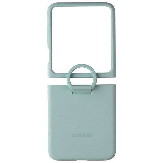 SAMSUNG Official Silicone Cover Case with Ring for Galaxy Z Flip5 - Ocean Green Cell Phone - Cases, Covers & Skins Samsung    - Simple Cell Bulk Wholesale Pricing - USA Seller