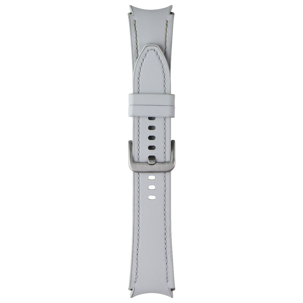 Samsung One Click Hybrid Eco-Leather Band for Galaxy Watch 4 - Silver (20mm M/L) Smart Watch Accessories - Watch Bands Samsung - Simple Cell Bulk Wholesale Pricing - USA Seller