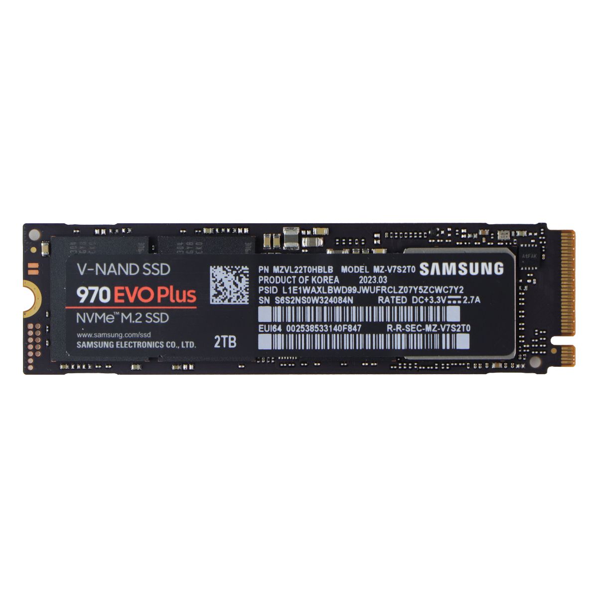 Samsung (2TB) 970 Evo Plus NVMe M.2 Internal V-NAND SSD - 3500MBs (MZ-V7S2T0) Digital Storage - Solid State Drives Samsung - Simple Cell Bulk Wholesale Pricing - USA Seller