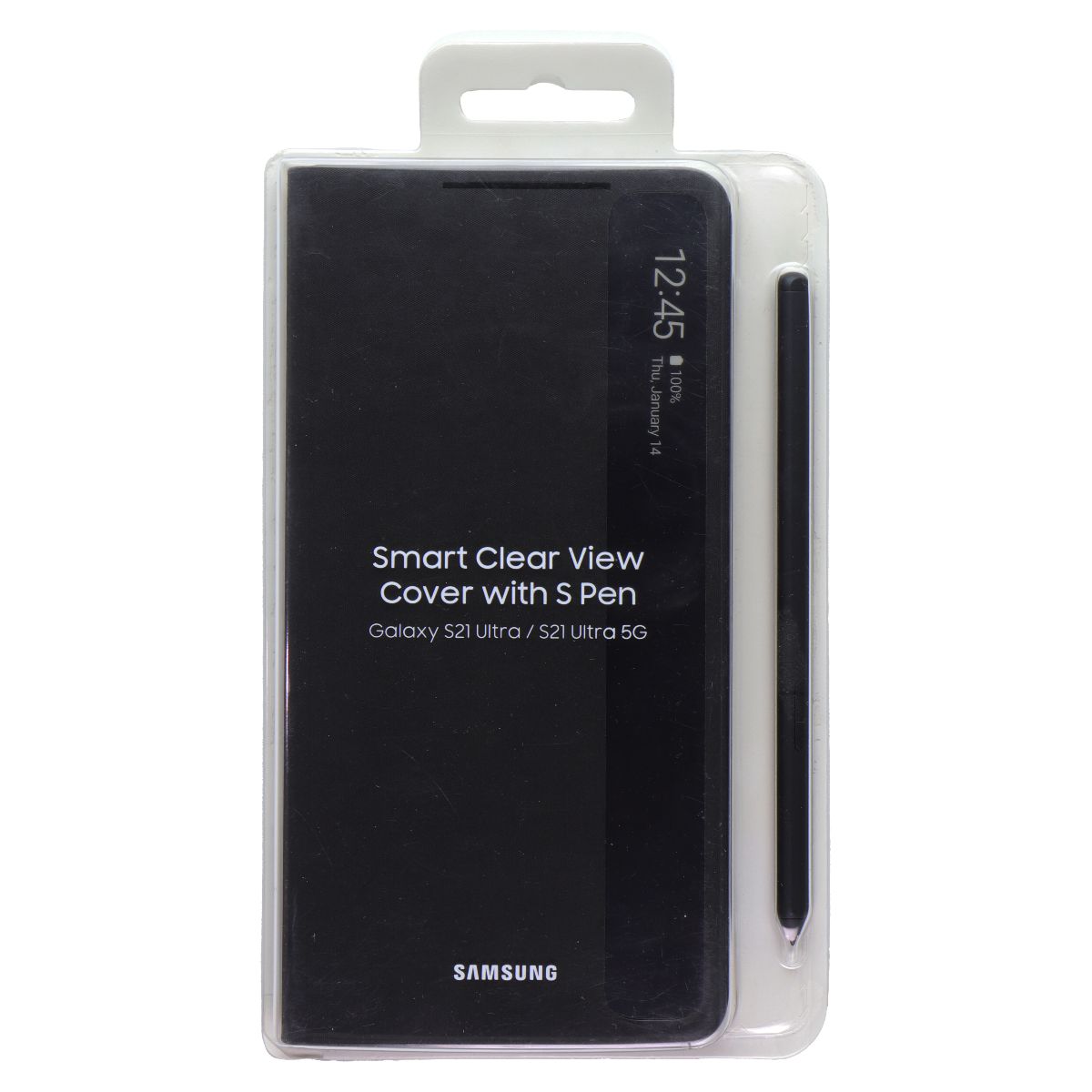 Samsung S-View Cover w/S Pen for Samsung Galaxy S21 Ultra/S21 Ultra (5G) - Black Cell Phone - Cases, Covers & Skins Samsung - Simple Cell Bulk Wholesale Pricing - USA Seller