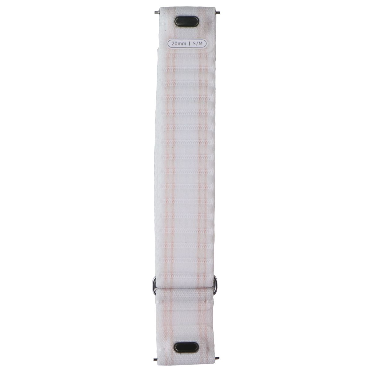 Samsung One Click Fabric Band for Galaxy Watch 4-7 - Pink/White (20mm, S/M) Smart Watch Accessories - Watch Bands Samsung - Simple Cell Bulk Wholesale Pricing - USA Seller