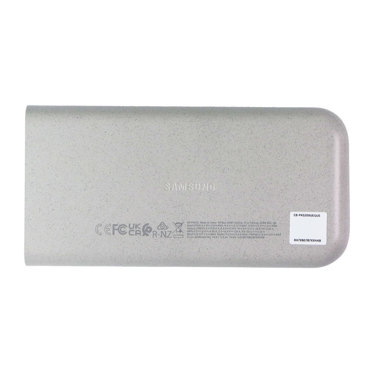 Samsung (20,000mAh) 3-Port 45W PD Fast Charge Battery Pack - Beige (EB-P4520XUE) Cell Phone - Chargers & Cradles Samsung - Simple Cell Bulk Wholesale Pricing - USA Seller