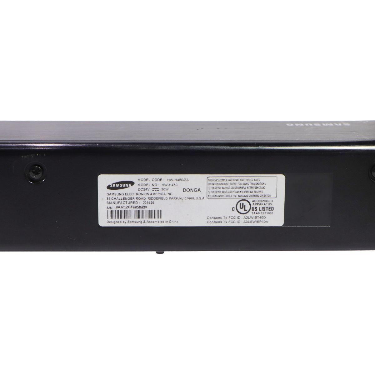 Samsung 2.1 Channel 290W Wireless Audio Soundbar/Subwoofer (HW-H450) - Black Home Multimedia - Home Speakers & Subwoofers Samsung - Simple Cell Bulk Wholesale Pricing - USA Seller