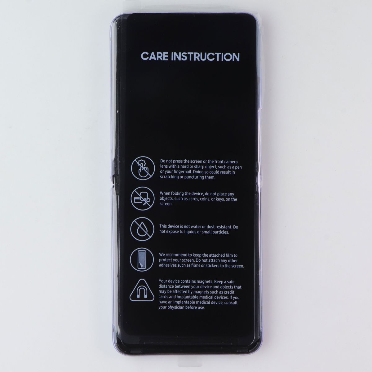 Repair Part SVC LCD Assembly Octa Kit (E/ZP/PF) for Galaxy Z Flip SM-F700/Purple Cell Phone - Replacement Parts & Tools Samsung - Simple Cell Bulk Wholesale Pricing - USA Seller