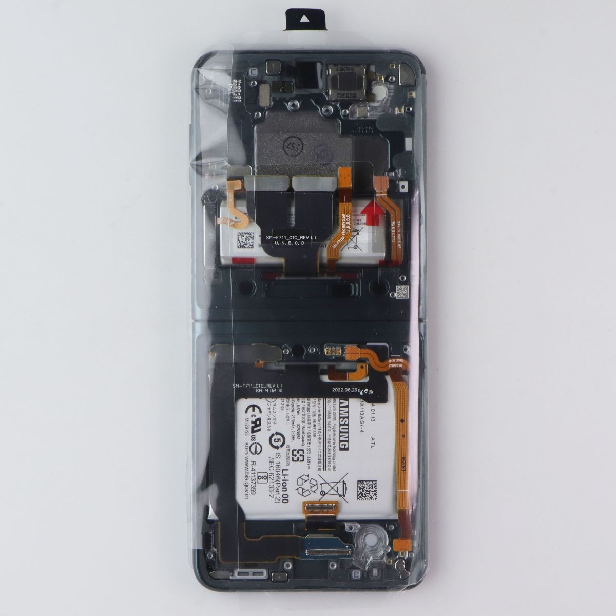 Repair Part SVC LCD Assembly Octa Kit E/ZG/PF for Galaxy Flip3 5G SM-F711U/Green Cell Phone - Replacement Parts & Tools Samsung - Simple Cell Bulk Wholesale Pricing - USA Seller