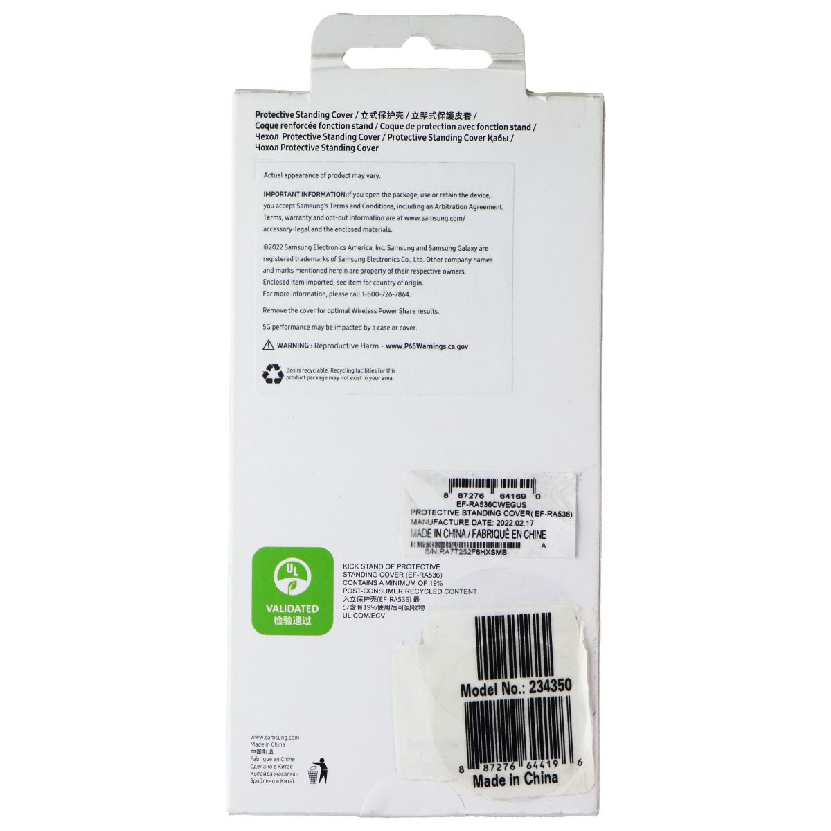 Samsung Official Protective Standing Cover Case for Galaxy A53 5G - White Cell Phone - Cases, Covers & Skins Samsung - Simple Cell Bulk Wholesale Pricing - USA Seller