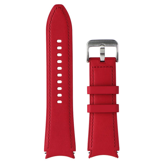 Samsung Hybrid Leather Band for Galaxy Watch4 & Later (20mm) S/M - Red Smart Watch Accessories - Watch Bands Samsung    - Simple Cell Bulk Wholesale Pricing - USA Seller