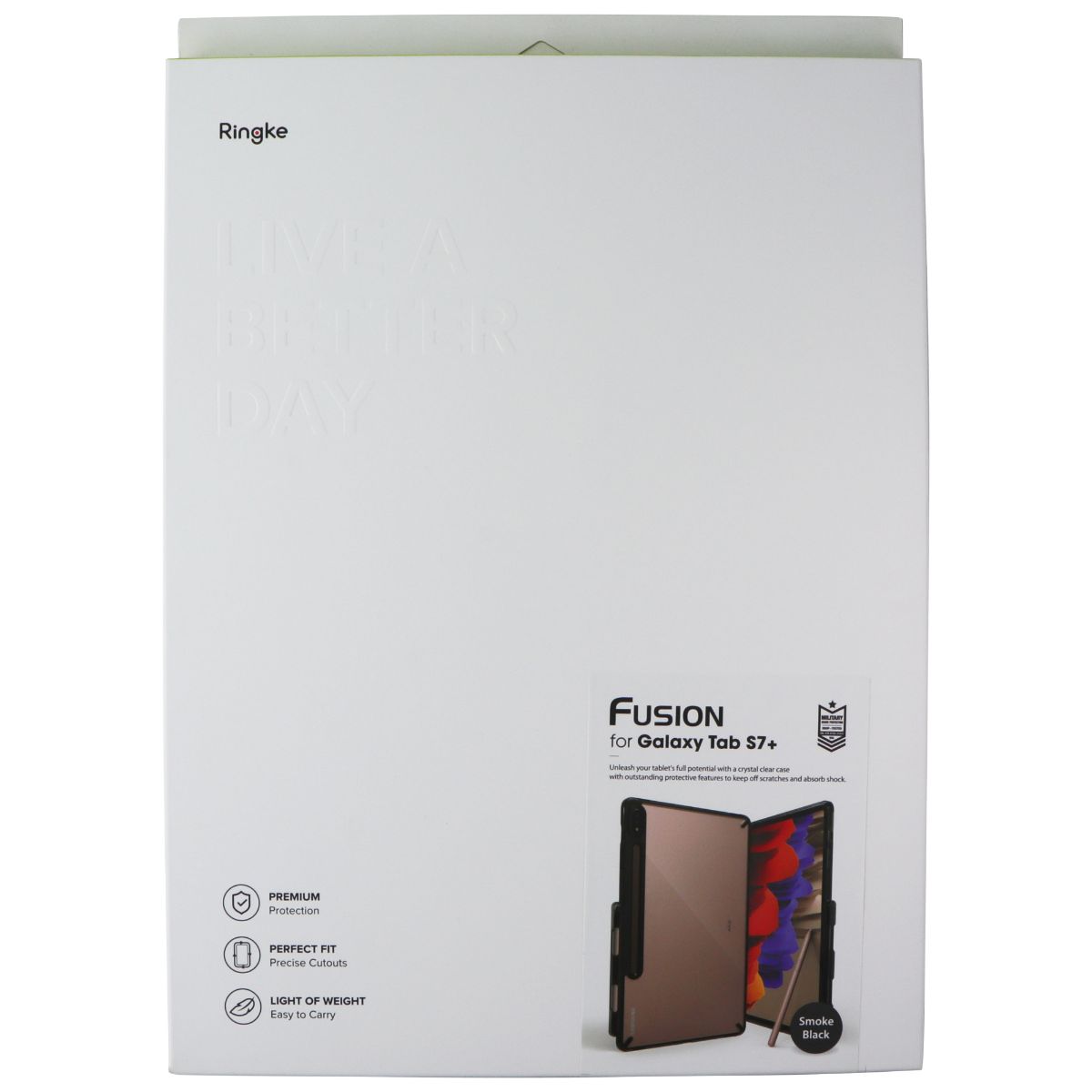 Ringke Fusion Case for Samsung Galaxy Tab (S7+) Plus - Smoke Black iPad/Tablet Accessories - Cases, Covers, Keyboard Folios Samsung - Simple Cell Bulk Wholesale Pricing - USA Seller